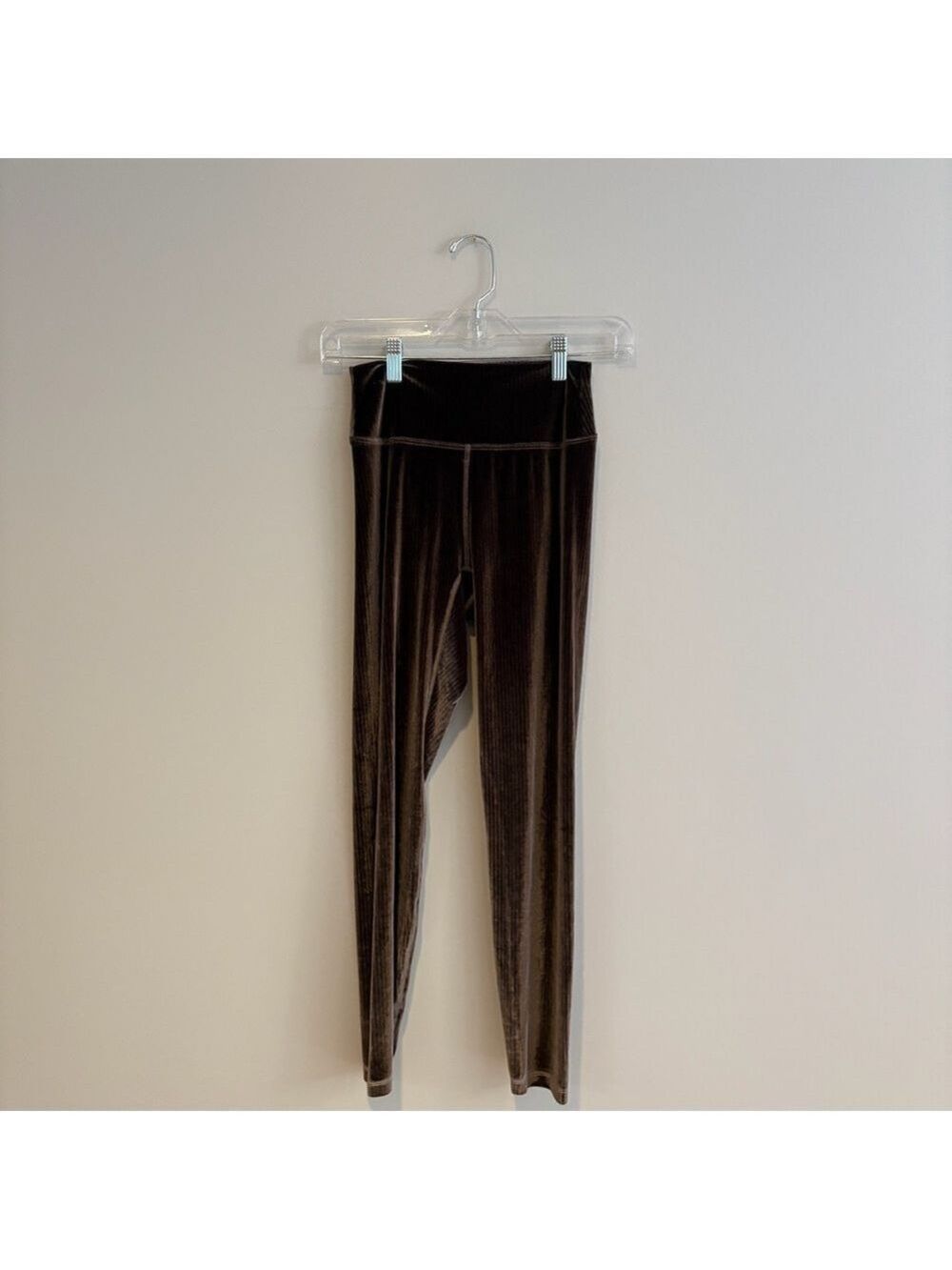Heroine Sport Chocolate Velvet High Rise Leggings Size S Made in USA